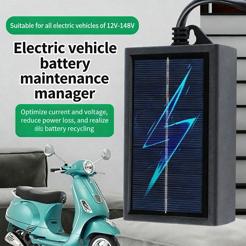 Solar Powered Charger - เครื่องชาร์จแบตเตอรี่พลังงานแสงอาทิตย์ 12V 24V สำหรับรถยนต์ไฟฟ้า พร้อมฟังก์ชันซ่อมแซมอัจฉริยะ อุปกรณ์จำเป็นสำหรับการเดินทางกลางแจ้ง