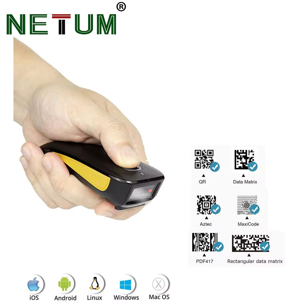 Barcode Scanner Wireless - NETUM C750 บลูทูธ 2D Barcode Scanner,