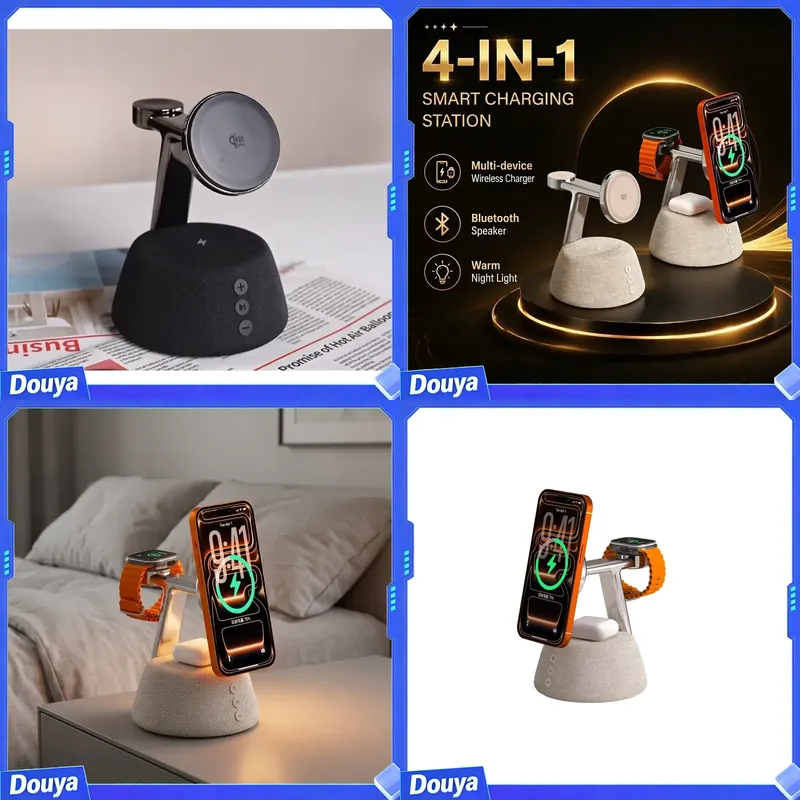 Electronics Gadgets In China - KUANGXIANG อุปกรณ์อิเล็กทรอนิกส์สำหรับผู้บริโภคจากจีนรุ่นใหม่ ลำโพงชาร์จไร้สายมาตรฐาน Qi2 กำลังไฟ 25W