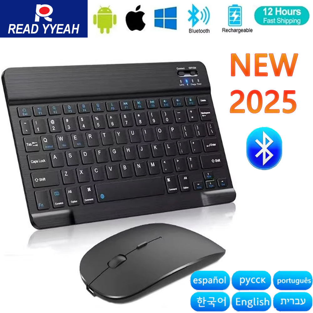 Wireless Keyboard Mini - ใหม่ 2025 บลูทูธคีย์บอร์ดไร้สายเมาส์สำหรับไอโอเอส แอนดรอยด์ วินโดวส์แท็บเล็ตสำหรับไอแพด เสี่ยวมี่