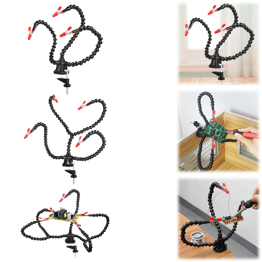 Electronic Gadgets - โต๊ะ CLAMP การประสาน เครื่องมือมือที่สาม 3/4/5 ชิ้นแขนยืดหยุ่น