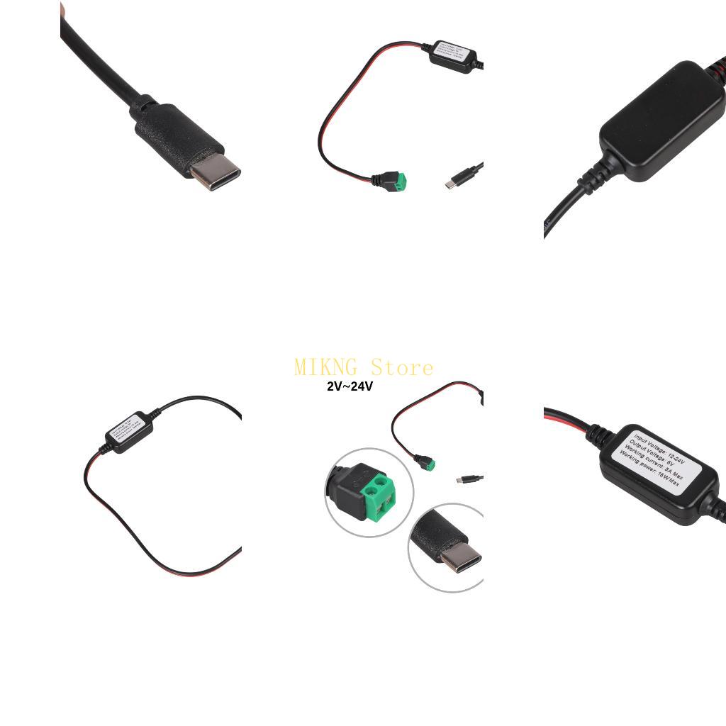 Electronics And Gadgets With C - สายชาร์จ 2 พินเป็น Type C ตัวผู้