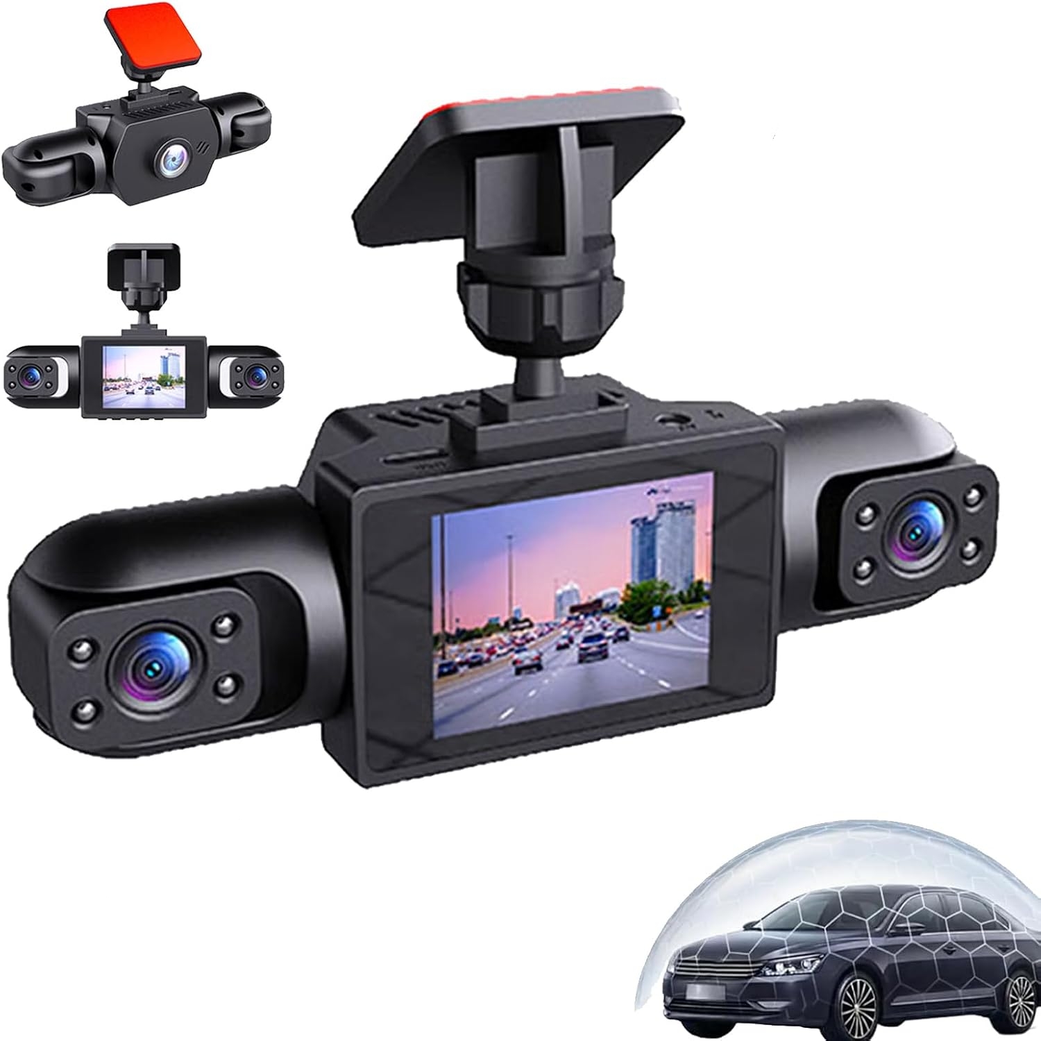 Panoramic Dash Cam 360 - กล้องติดรถยนต์แบบพาโนรามา 360 องศา ความละเอียด 1080P หน้าจอ