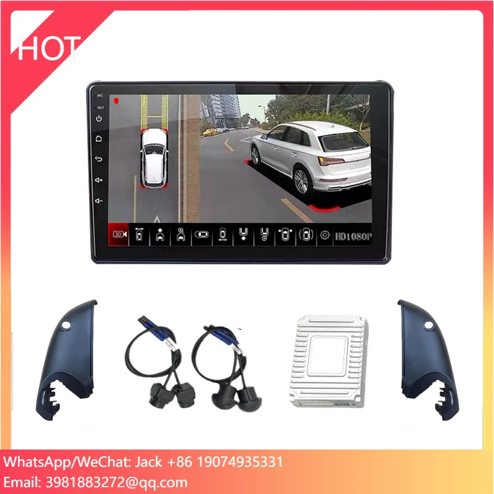 Panoramic Dash Cam 360 - กล้องติดรถยนต์มุมกว้าง 1080p 4 ตัว บันทึกภาพ 360