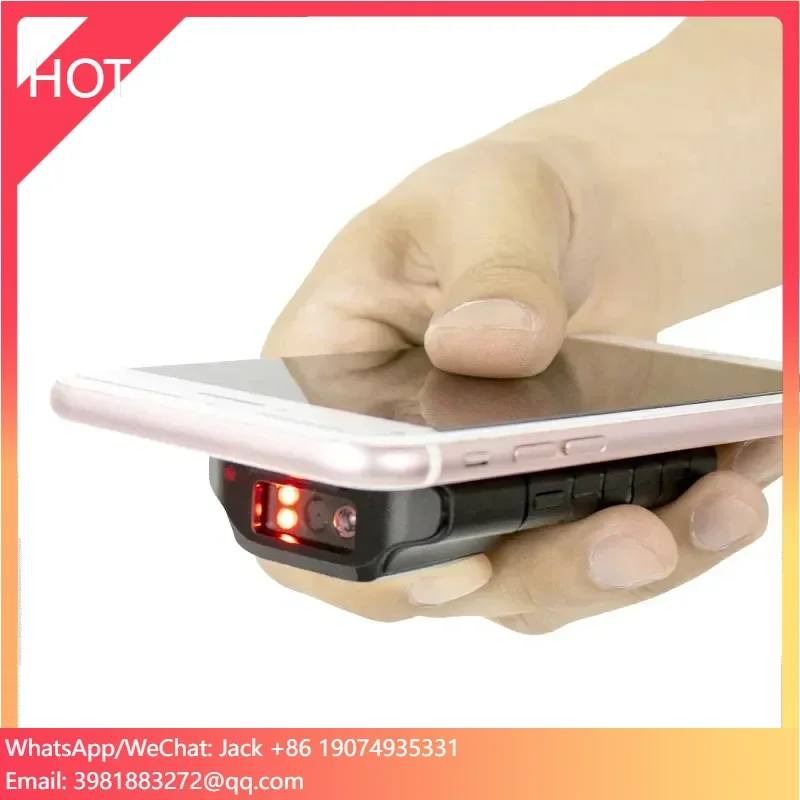 Barcode Scanner Wireless - เครื่องอ่านโค้ด QR Netum E800 แบบหนีบหลังโทรศัพท์ สแกนเนอร์บาร์โค้ดไร้สายบลูทูธ