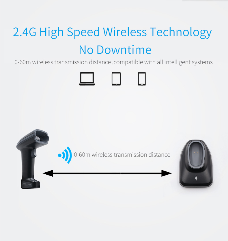 เครื่องสแกนบาร์โค้ดไร้สายพร้อม - Barcode Scanner Wireless บทวิจารณ์และราคา