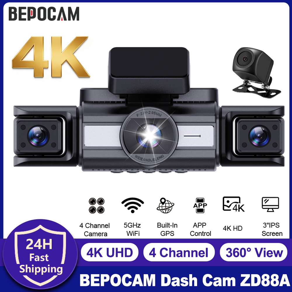 กล้องติดรถยนต์ BEPOCAM 4 ช่องท - Panoramic Dash Cam 360 บทวิจารณ์และราคา