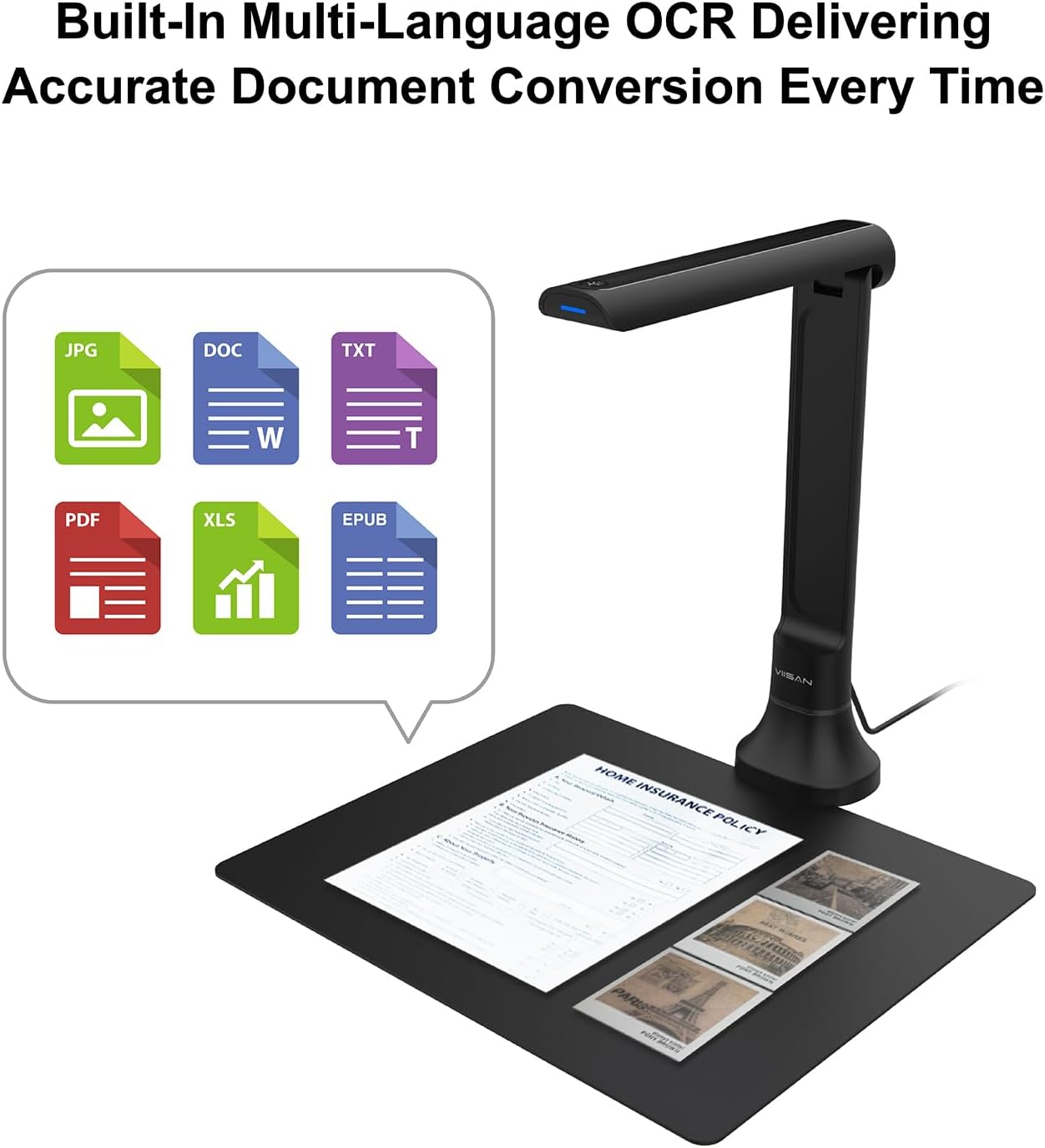 กล้องถ่ายเอกสาร VIISAN DB8401  - Document Camera Visualizer บทวิจารณ์และราคา