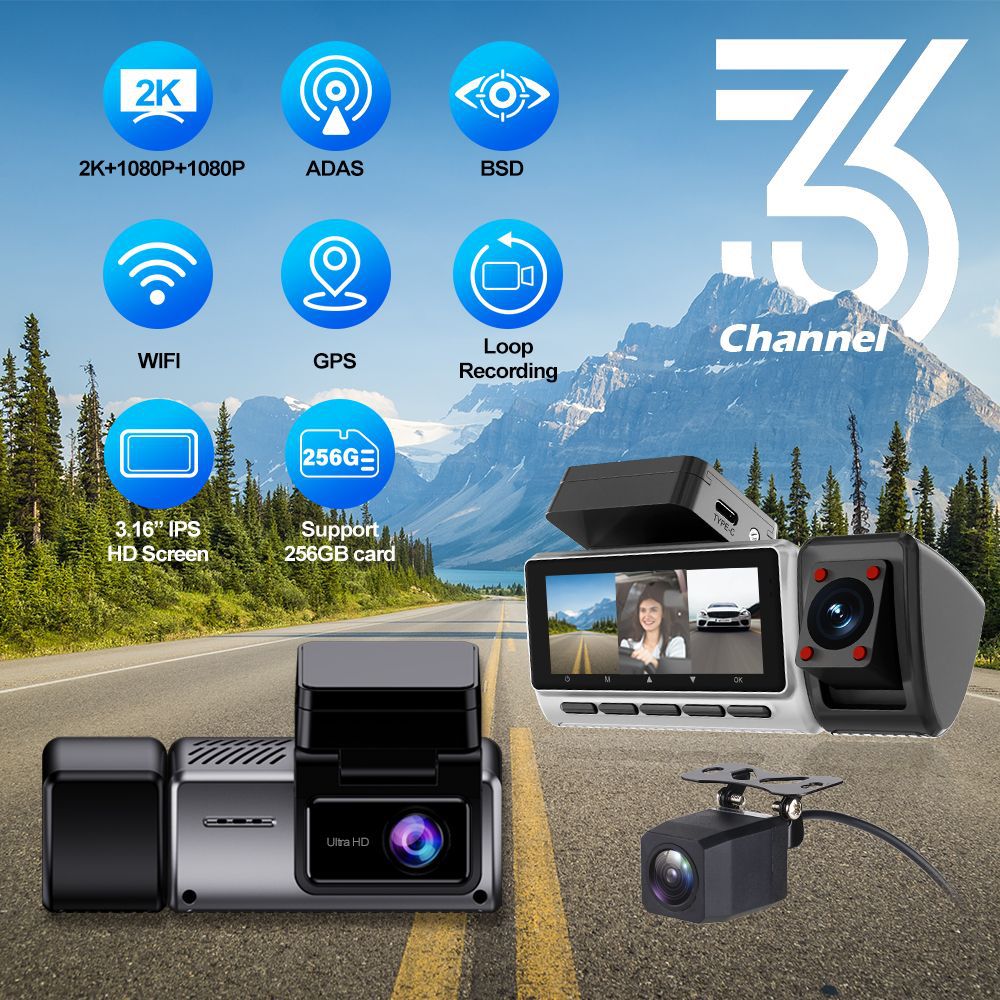 กล้องติดรถยนต์บันทึกภาพสามทางแ - Panoramic Dash Cam 360 บทวิจารณ์และราคา