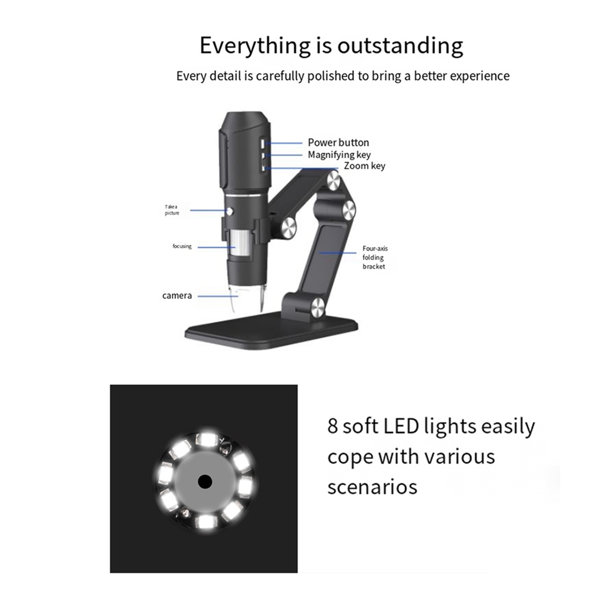 A06K กล้องจุลทรรศน์ไร้สาย,WiFi - Usb Microscope Digital บทวิจารณ์และราคา