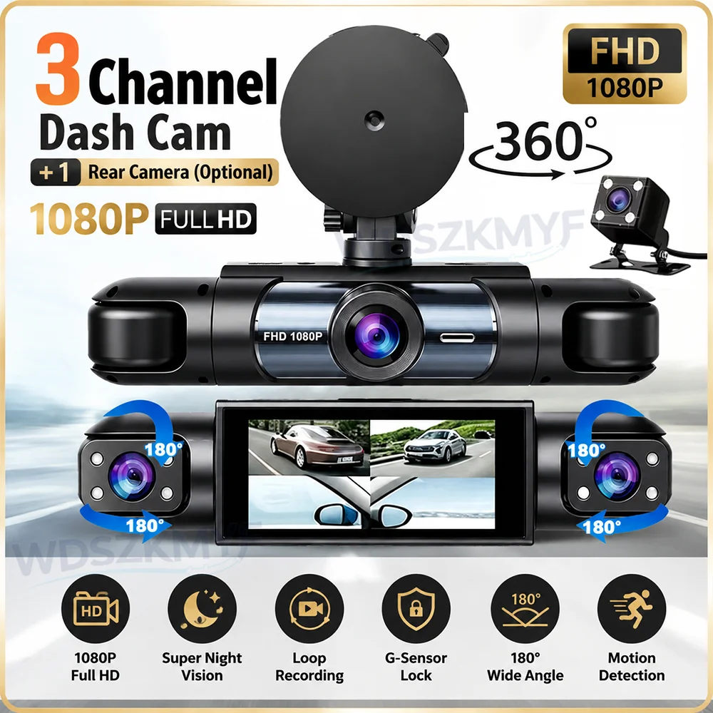 HD 1080P 3/4H 360 องศา °   กล้ - Panoramic Dash Cam 360 บทวิจารณ์และราคา