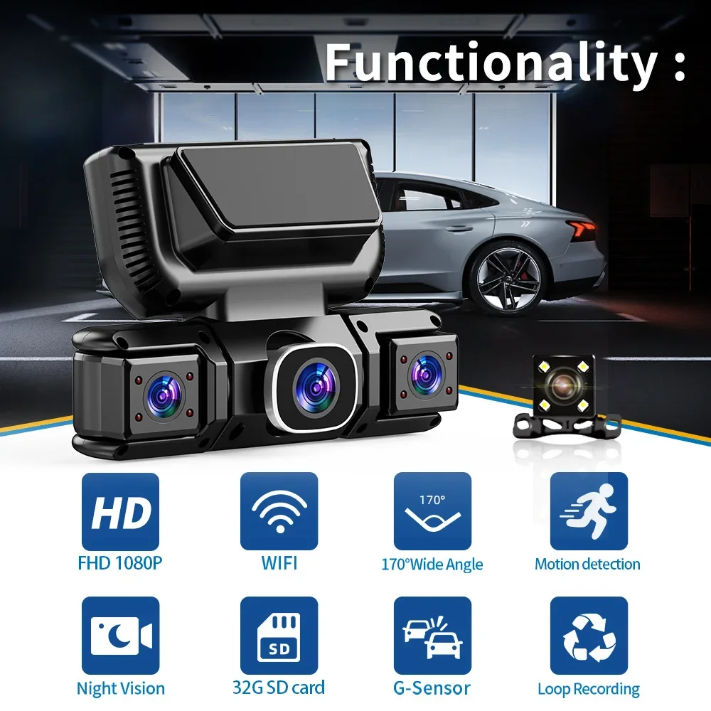 กล้อง 4 ตัว 360 องศา กล้องหน้า - Panoramic Dash Cam 360 บทวิจารณ์และราคา